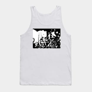 Abstract Black and White Rorschach Tank Top